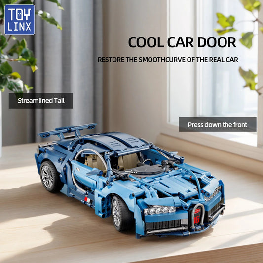 CAR BRICKS 1:14 Bugatti Sports Car Building Blocks Set - 89109