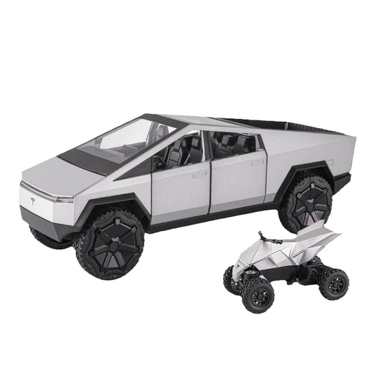 Tesla Cybertruck 1:24 Model Car with Mini ATV