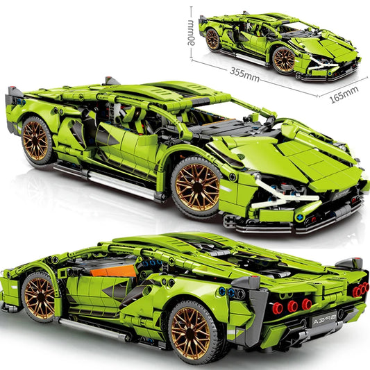 1:14 Technical Building Blocks Racing Car - Static Model or Remote Control Electric RC Car