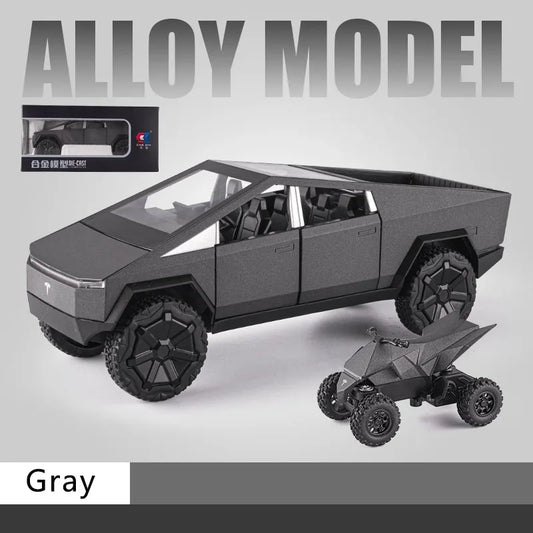 Tesla Cybertruck 1:24 Model Car with Mini ATV