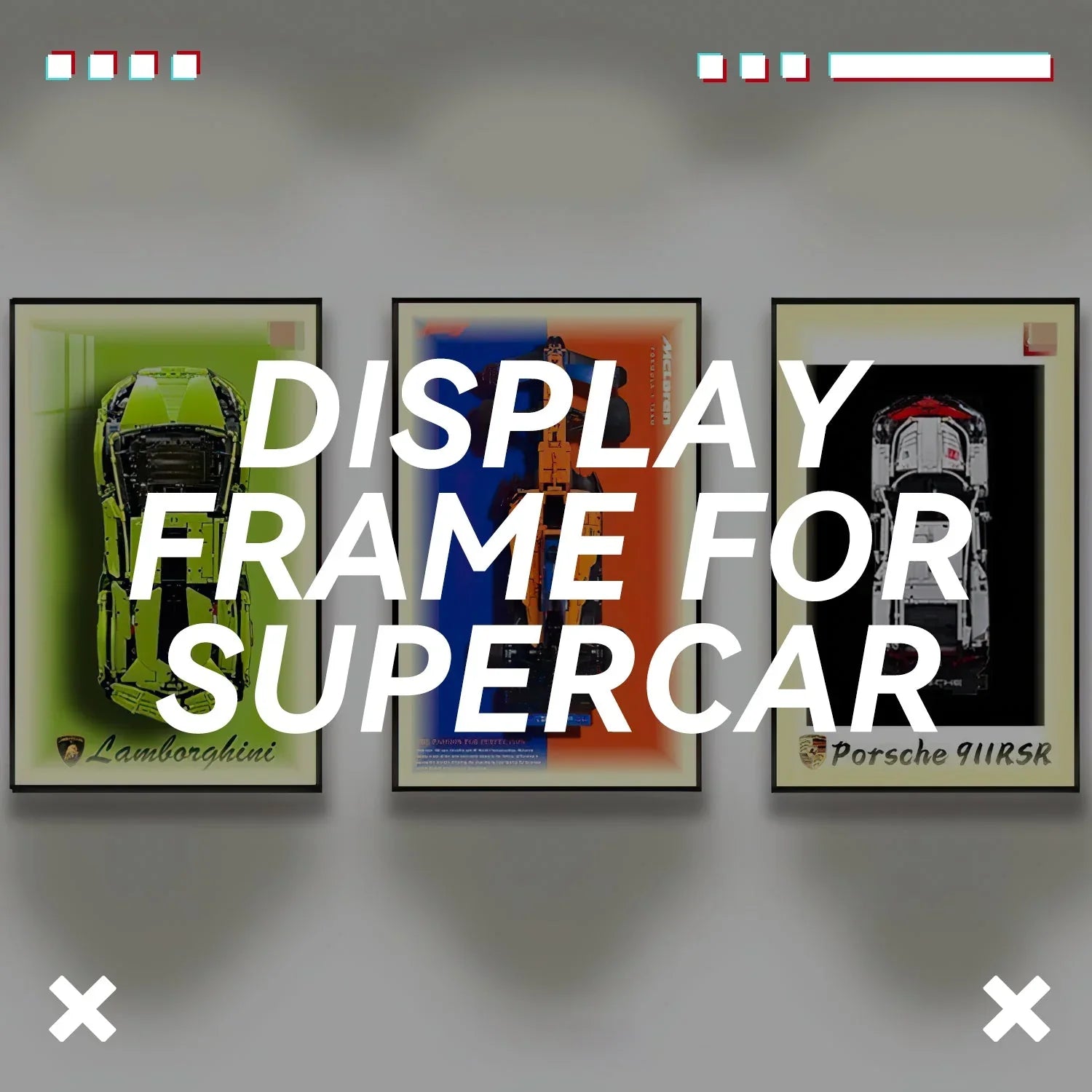Wall Display Frame For LEGO® Technic™ Supercars