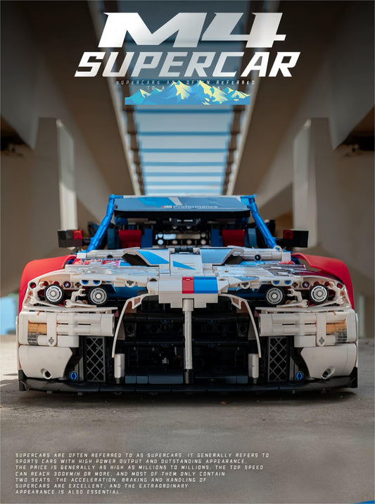 1:8 BMW M4 Sportcar Building Set, Fully Detailed Simulation, The Ultimate Collectible (4556Pcs)