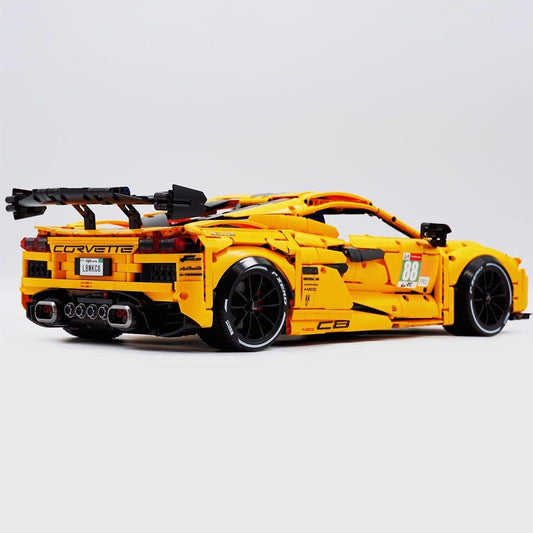 1:8 Corvette C8 Supercar Building Sets with Remote Control, Electric lift tail, Electric Lifting Chassis, Electric Door (3788 Pcs)