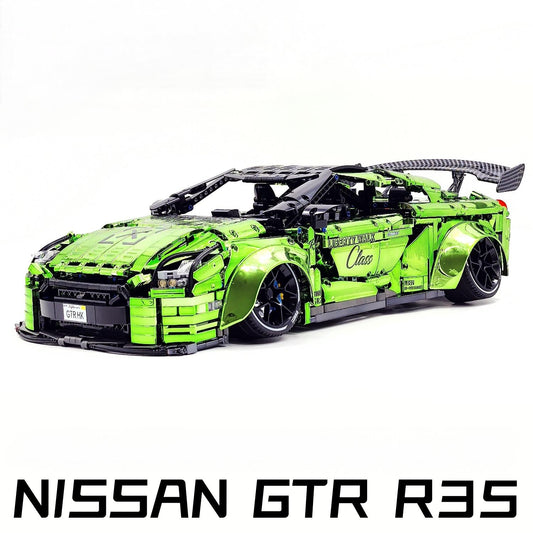 1:8 NISSAN GTR R35, Customized Turquoise Electroplating Appearance (4098Pcs)