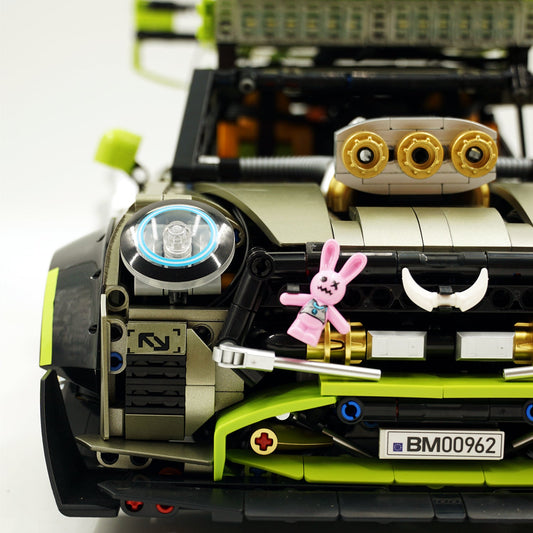 1:10 Super MINI COOPER Car Building Sets with Remote Control, Electric Spray System, Electric Air Suspension and Rear Wing (2550 Pcs)