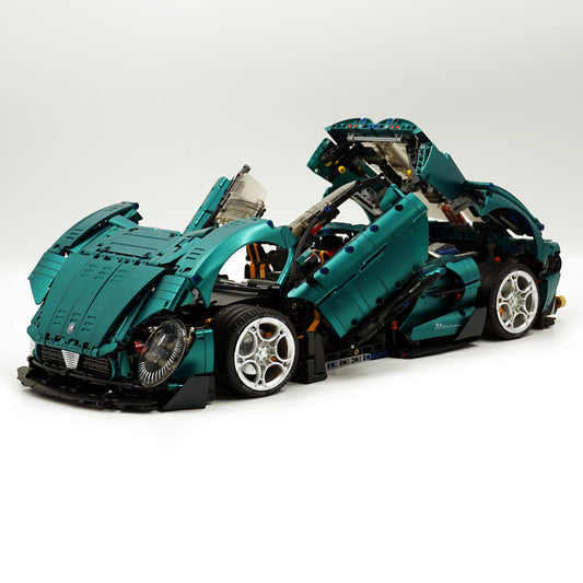 1:8 Alfa Romeo 33 Stradale Supercar with Remote Control, Electric Doors, Electric Air Suspension, Steam Spray System(3861 Pcs)