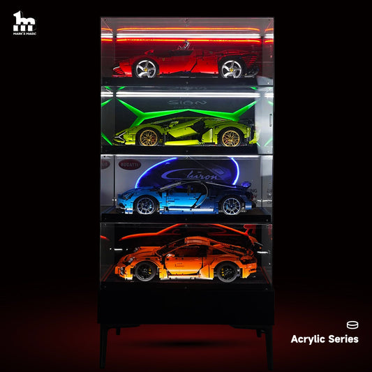 【Designer Edition】LEGO® Technic 1:8 Scale Supercar Acrylic Display Cabinet