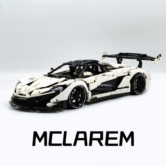 1:8 McLaren P1 White Goddess Supercar Building Sets with Remote Control, Electric lift tail, Electric Doors (3568 Pcs)