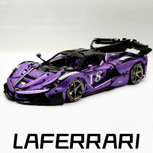 1:8 LaFerrari FXXK EVO Custom Modified, Rare Amethyst Color Enamel Paint, Oversized Rear Wing (4739 Pcs)