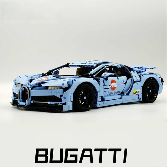 1:8 Bugatti Chiron, Custom Modified Gulf Blue Version (4031PCS)