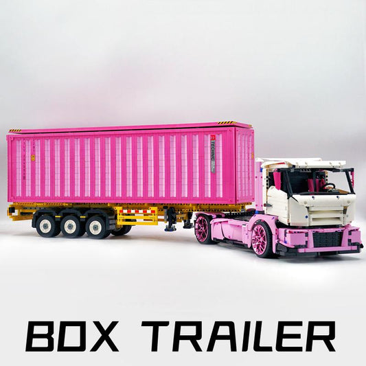 1:8 Pink Box Trailer Truck, Total Length 110cm (8000+PCS)