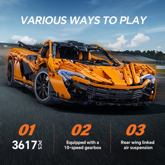 1:8 McLaren Smiling M1 Building Sets, Rear wing linked air suspension, Butterfly Wing Door, None-Remote Controlled (3617 Pcs)