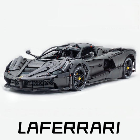 1:8 LaFerrari C6 Sportcar, Custom Metal Black, Fully Detailed Simulation, The Ultimate Collectible, None-Remote Controlled (4739Pcs)
