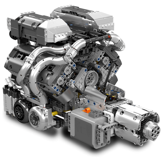 Motorised Hypercar W16 Engine & Gearbox (2024 Pcs)