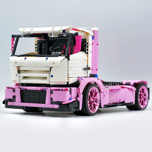 1:8 Pink Box Trailer Truck, Total Length 110cm (8000+PCS)