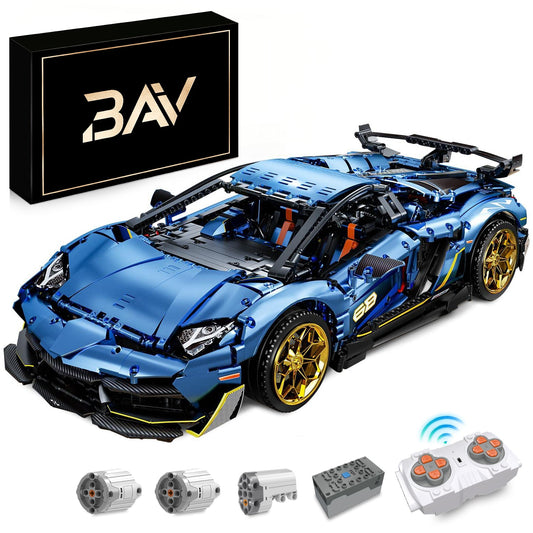 1:8 Lamborghini SVJ Supercar, One-Touch Scissor Doors, Exclusive Design Wheels, Mechanical Principles, The Ultimate Italian Bull (3810 Pcs)