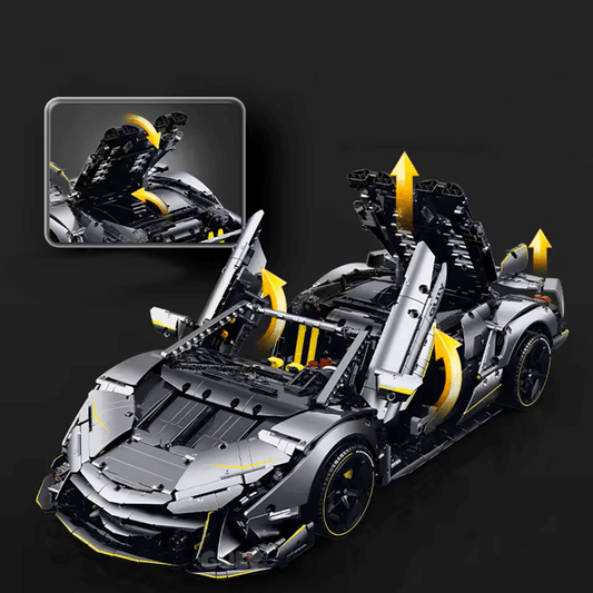 1:8 Lamborghini One Off: Auténtica, Motorized Convertible Switch Mode, Full Vehicle Motorization (3392 Pcs)