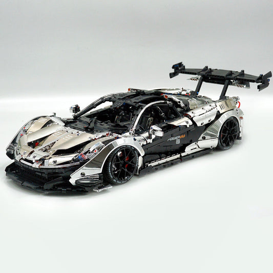 1:8 McLaren P1 Silver Plating Supercar Building Sets with Remote Control, Electric lift tail, Electric Doors (3568 Pcs)