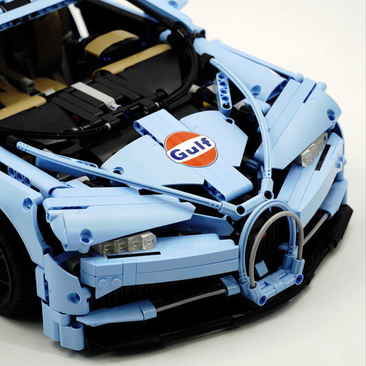 1:8 Bugatti Chiron, Custom Modified Gulf Blue Version (4031PCS)