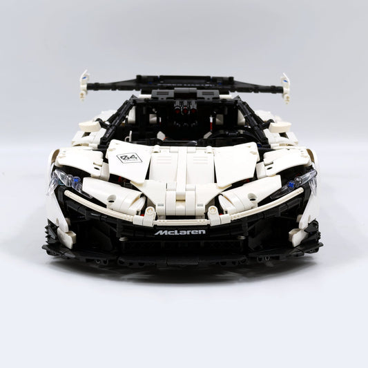 1:8 McLaren P1 White Goddess Supercar Building Sets with Remote Control, Electric lift tail, Electric Doors (3568 Pcs)