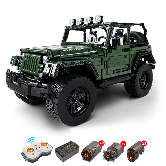 1:8 Jeep Wrangler Army Green Off-Road Pickup, Adult Collectible Model Cars, 2096 Pcs