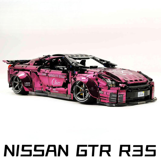 1:8 NISSAN GTR R35, Custom Wine Red Electroplating Appearance (4098Pcs)
