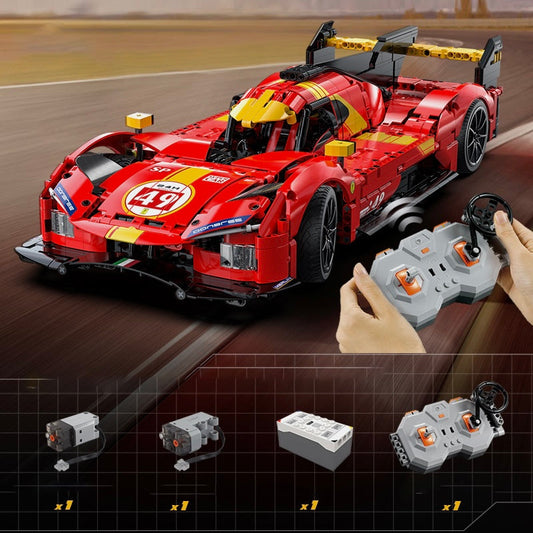 1:10 Le Mans Flame Supercar, Racing Aerodynamic Lines (1518 Pcs)