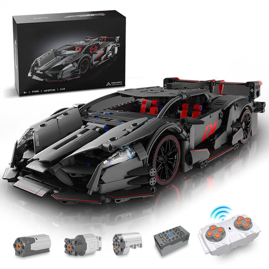 1:14 Lamborghini Red  Sports Car Dark Night Building Sets, Collectable Model for Boys Men Teens (1056 Pcs)
