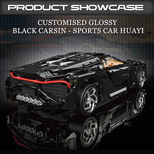 1:8 Bugatti La Voiture Noire Building Sets with Remote Control, Electric Lifting Chassis, Electric Door (4688 Pcs)