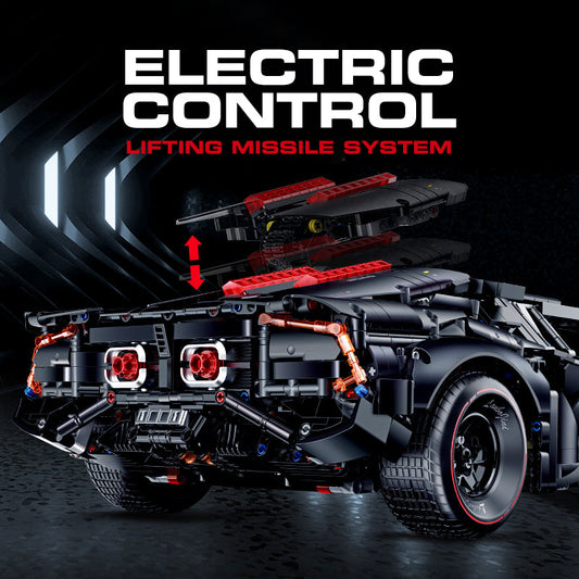 1:8 Dark Armor Car Building Sets with Remote Control, Electric Lift Missile System, Electric Door (4290Pcs)