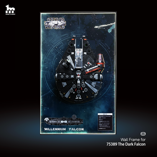 Display frame for LEGO® STAR WARS™ Dark Millennium Falcon