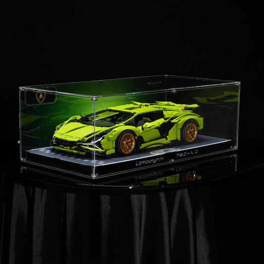 【PREMIUM】Display Case For LEGO® Technic™ Lamborghini Sian FKP 37 Ultra-high Translucent Acrylic