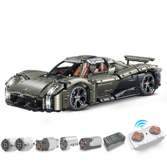 1:8 Porsche Mission X Supercar Building Sets with Remote Control, Electric lift tail, Electric Lifting Chassis, Electric Door (4056 Pcs)