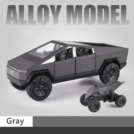 Tesla Cybertruck 1:24 Model Car with Mini ATV