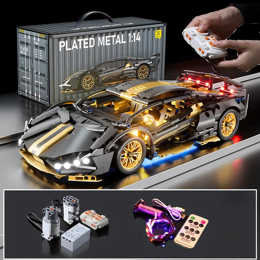 1:14 Remote-Controlled Sports Car Building Blocks (1280+granule)