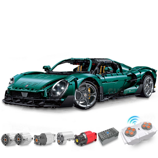 1:8 Alfa Romeo 33 Stradale Supercar with Remote Control, Electric Doors, Electric Air Suspension, Steam Spray System(3861 Pcs)