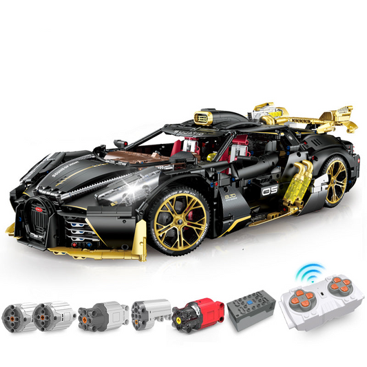 1:8 Bugatti Special Edition Supercar with Remote Control, Electric Doors, Electric Air Suspension, Steam Spray System(4368 Pcs)