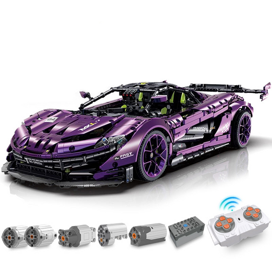 1:8 McLaren P1 Phantom Purple Supercar Building Sets with Remote Control, Electric lift tail, Electric Doors (3568 Pcs)